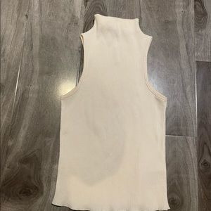 Topshop white rubbed turtle neck